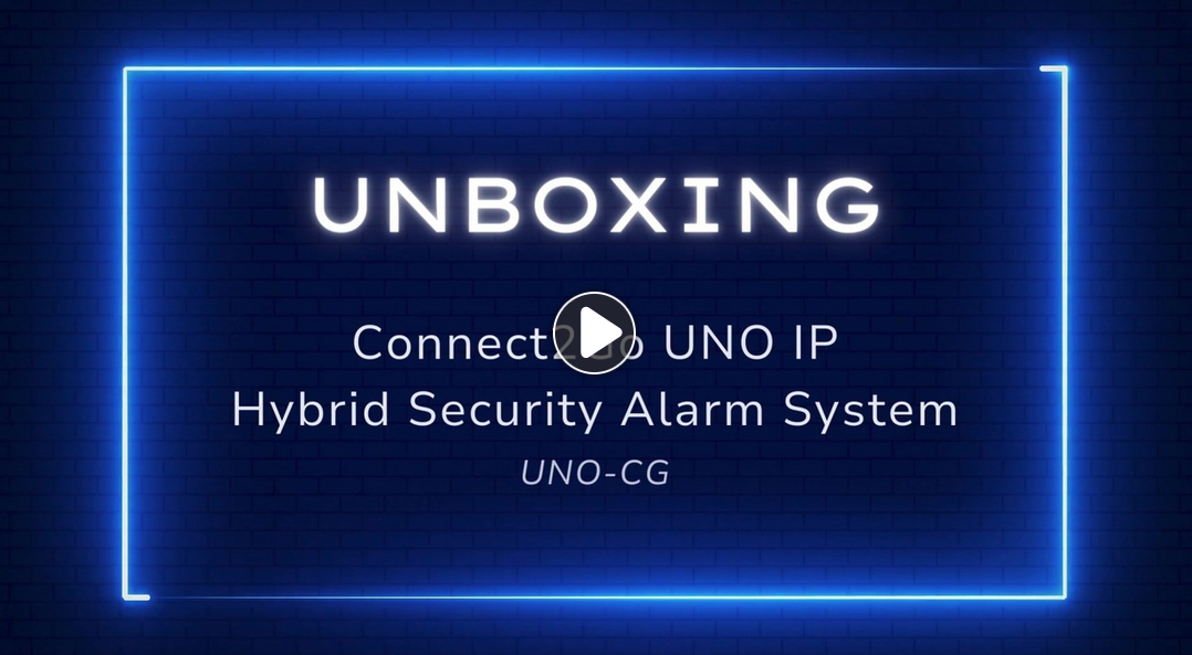 Watch our unboxing of the Connect2Go UNO Alarm panel